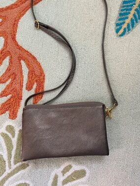 Metallic Leather Crossbody Bag